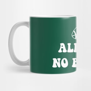 Kids All Gas No Brake Groovy White Text Mug